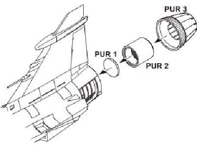 JAS-39C/D Exhaust nozzle for Italeri - image 1