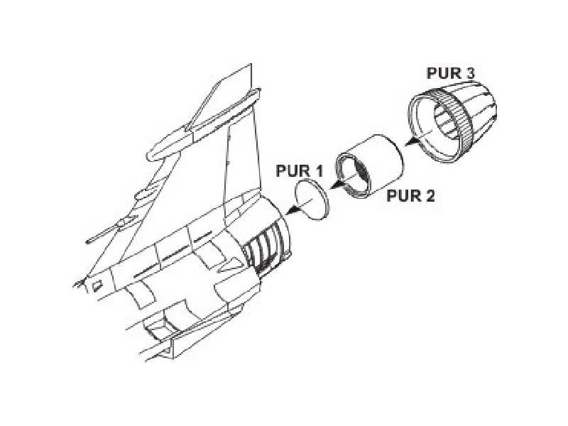 JAS-39C/D Exhaust nozzle for Italeri - image 1