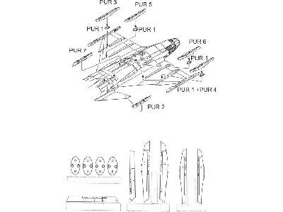 JAS-39C/D Wing and fuselage pylons for Italeri - image 2