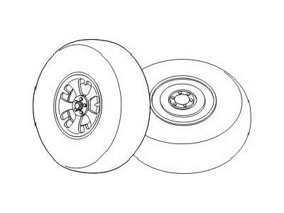 H.Hurricane Mk.I Wheels for Hasegawa - image 1