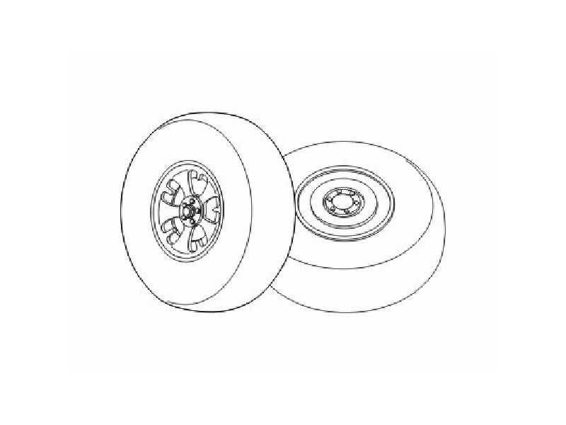 H.Hurricane Mk.I Wheels for Hasegawa - image 1