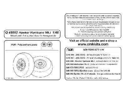 H.Hurricane Mk.I Wheels for Hasegawa - image 2