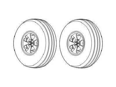 Spitfire Mk.I/II/V Wheels for Tamiya - image 1