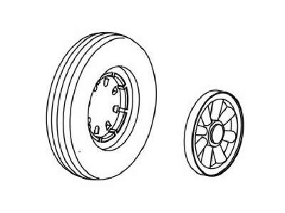 F6F Hellcat   wheels with moulded eight spoked discs and four ch - image 1