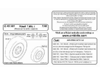 Hawk T.Mk.I - Wheels for Airfix / Italeri kit - image 1