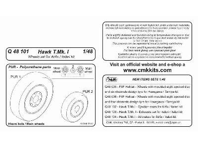 Hawk T.Mk.I - Wheels for Airfix / Italeri kit - image 2