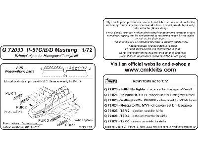 P-51C/B/D  Mustang Exhaust for Tam/Has - image 2