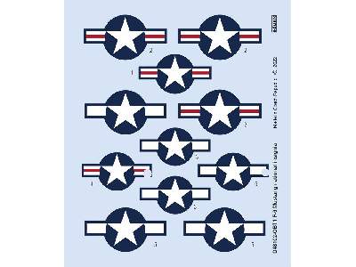 F-6 Mustang national insignia 1/48 - EDUARD - image 1