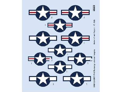 F-6 Mustang national insignia 1/48 - EDUARD - image 2