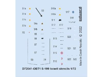 S-199 Israeli stencils 1/72 - EDUARD - image 1