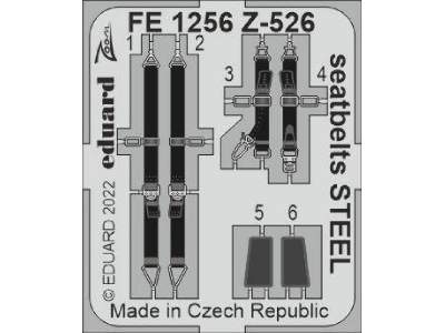 Z-526 seatbelts STEEL 1/48 - EDUARD - image 1