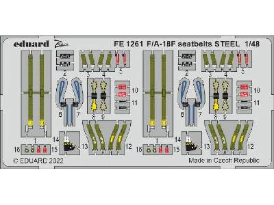 F/ A-18F seatbelts STEEL 1/48 - HOBBY BOSS - image 1