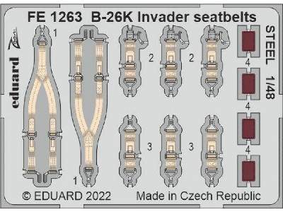 B-26K Invader seatbelts STEEL 1/48 - ICM - image 1