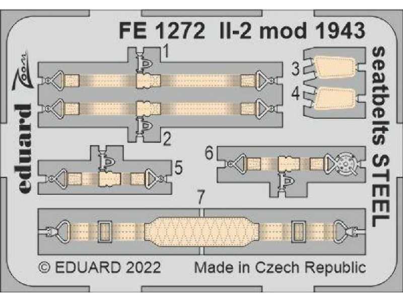 Il-2 mod.  1943 seatbelts STEEL 1/48 - ZVEZDA - image 1