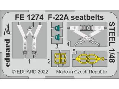 F-22A seatbelts STEEL 1/48 - I LOVE KITS - image 1