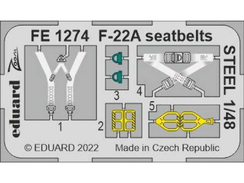 F-22A seatbelts STEEL 1/48 - I LOVE KITS - image 1