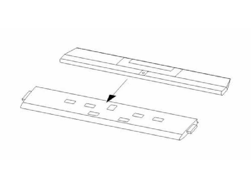 P-38J Lightning Tail horizontal surfaces for Academy - image 1