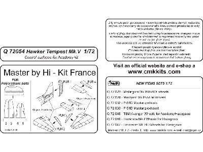 Tempest Mk.V Control Surfaces (Aca) - image 2
