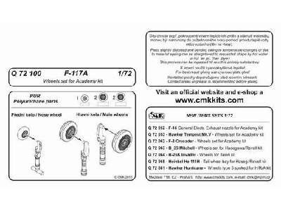 F-117A  Wheels for Academy kit - image 1