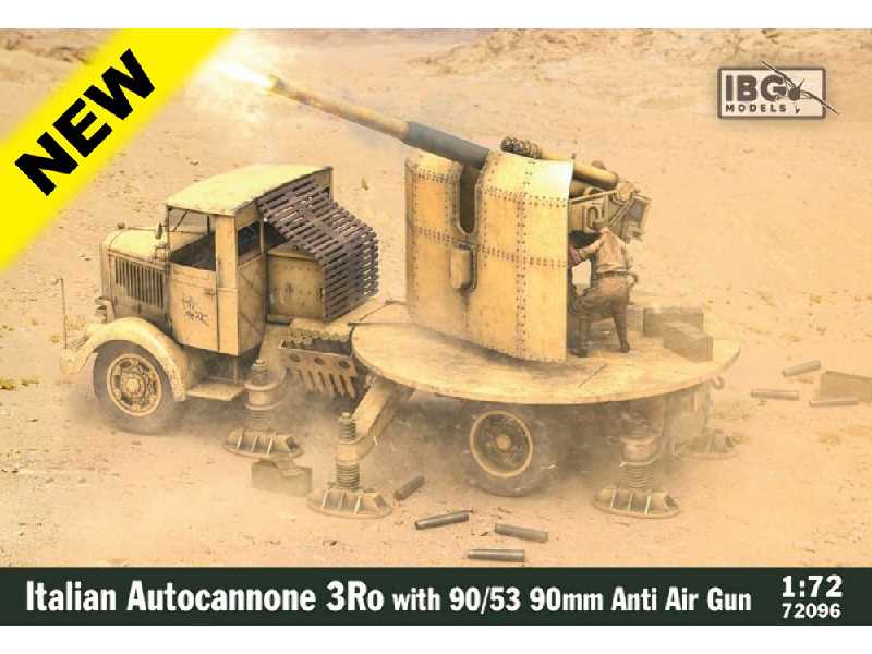 Italian Autocannone 3Ro with 90/53 90mm Anti-Aircraft Gun - image 1