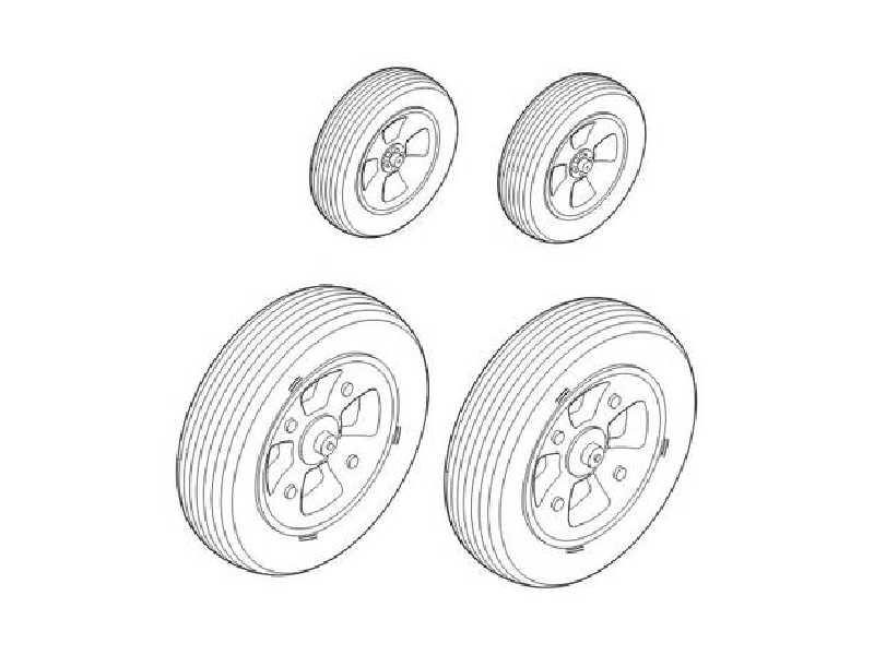 Canberra PR.9  Wheels set 1/72 for Airfix kit - image 1