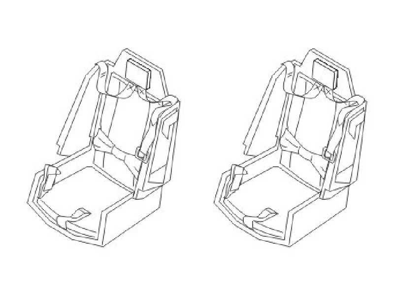 AH-64A  Seats 1/72 for Academy kit - image 1