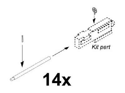 Barrels for M2 Browning 1/72 (20 pcs) - image 1