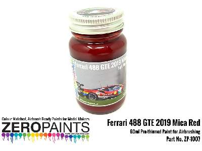 1007 - 2019 Ferrari 488 Gte (Af Corse) Mica Red Paint - image 1