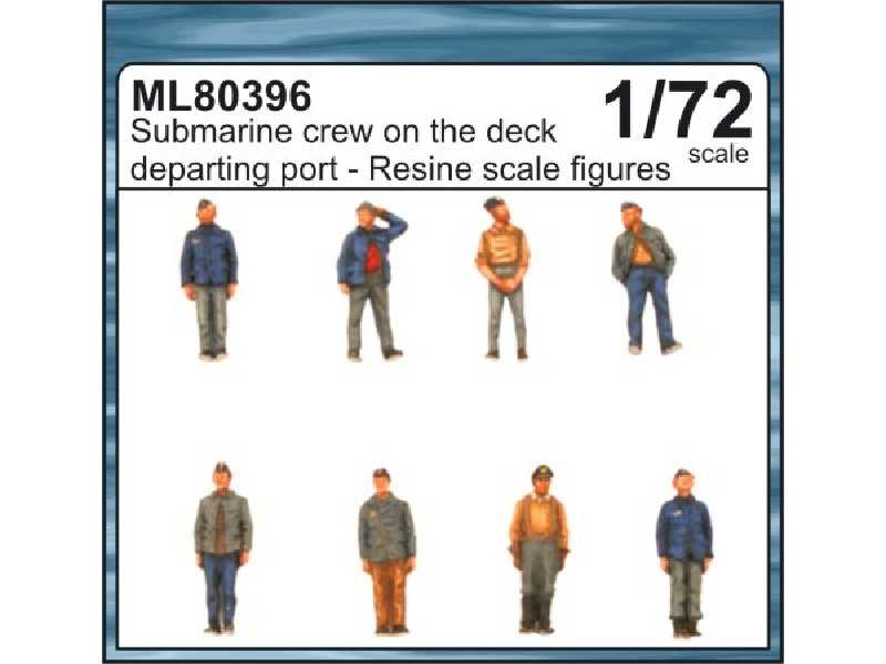 Submarine crew on the deck departing port - image 1