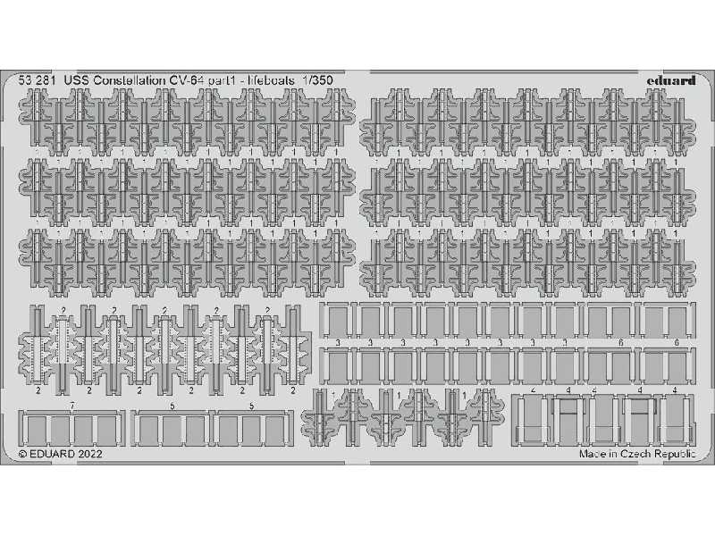 USS Constellation CV-64 part 1 - lifeboats 1/350 - TRUMPETER - image 1