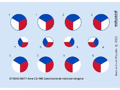 CS-199 Czechoslovak national insignia 1/72 - EDUARD - image 1