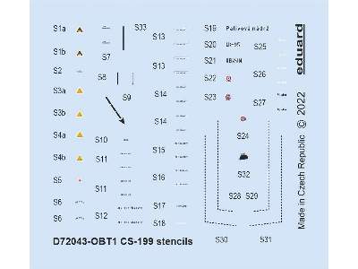 CS-199 stencils 1/72 - EDUARD - image 1