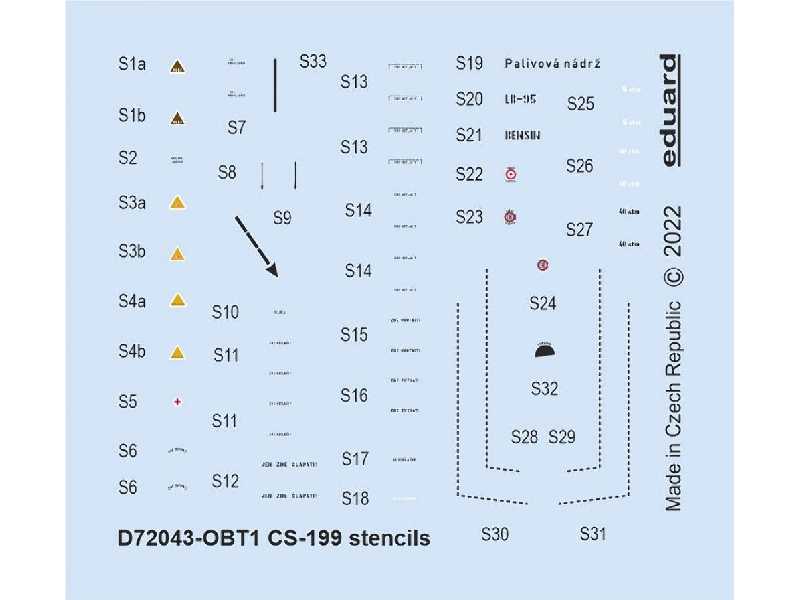 CS-199 stencils 1/72 - EDUARD - image 1