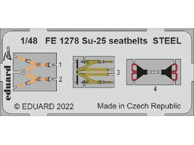 Su-25 seatbelts STEEL 1/48 - ZVEZDA - image 1