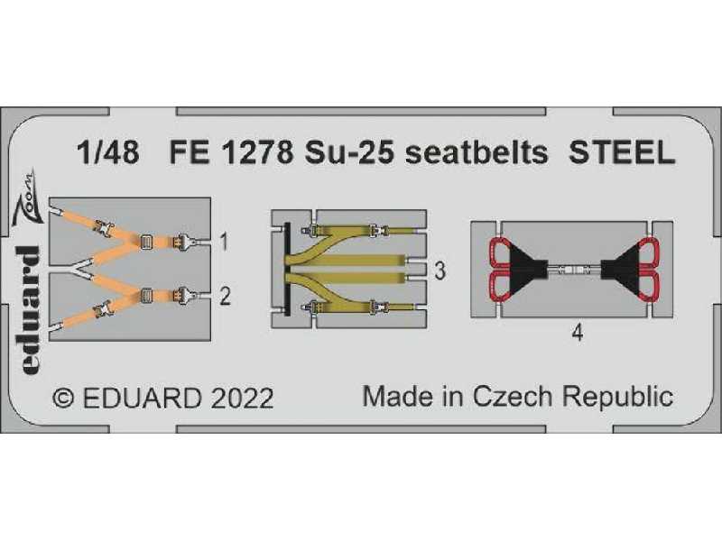 Su-25 seatbelts STEEL 1/48 - ZVEZDA - image 1