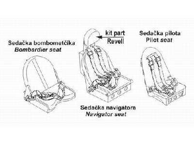 Junkers Ju 88A  Seats for Revell kit - image 1