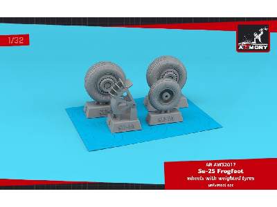 Sukhoj Su-25 Frogfoot Wheels W/ Weighted Tires & Mudguard - image 1