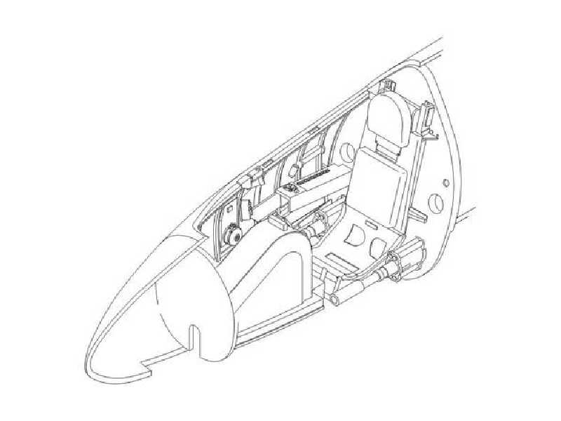 He 162A  Rear cockpit bulkhead including seat 1/32 for Revell ki - image 1