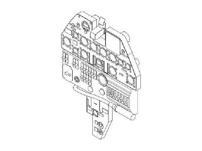 Curtiss P-40E  Instrument panel with gun sight 1/32 for Hasegawa - image 1