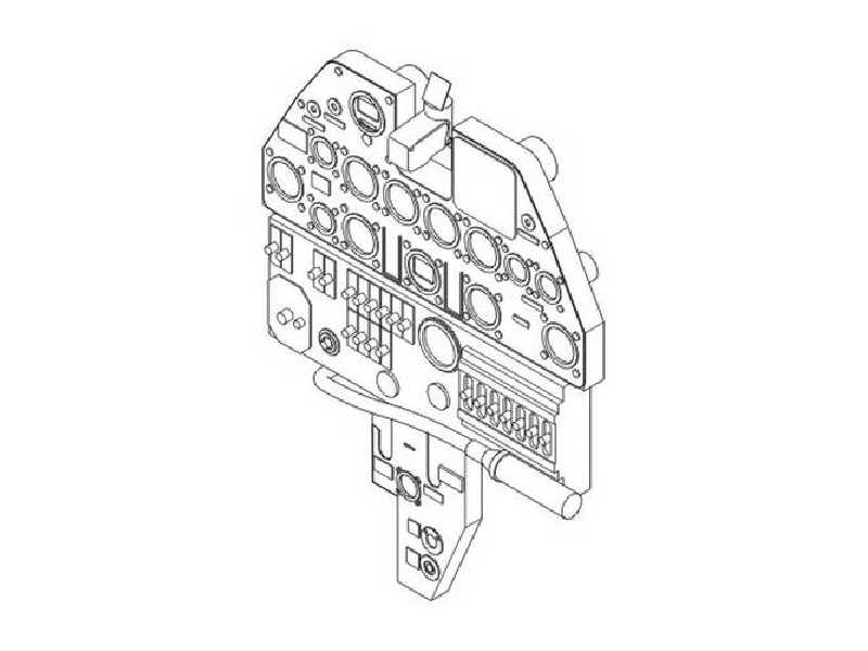 Curtiss P-40E  Instrument panel with gun sight 1/32 for Hasegawa - image 1