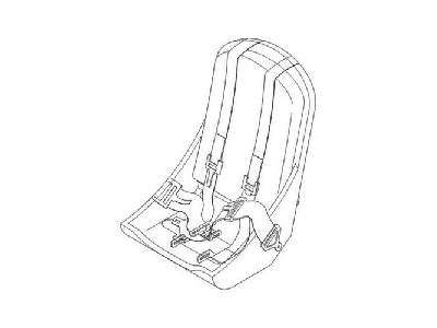 Curtiss P-40E  Seat 1/32 for Hasegawa kit - image 1