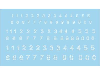 German Turret Numbers - White Outlines - image 1