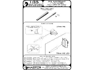 M3 Lee/Grant - Lufy Uzbrojenia - 75mm M2 L/31 (Krótka) Oraz 37mm M6 (Do Modelu I Love Kit) - image 6