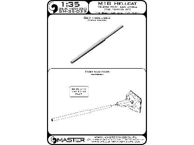 M18 Hellcat - Lufa Działa M1a1 76,2 Mm (Do Modelu Tamiya) - image 5