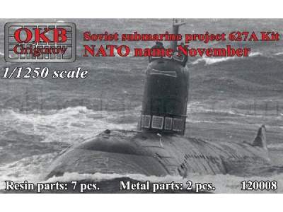 Soviet Submarine Project 627a Kit (Nato Name November) - image 1