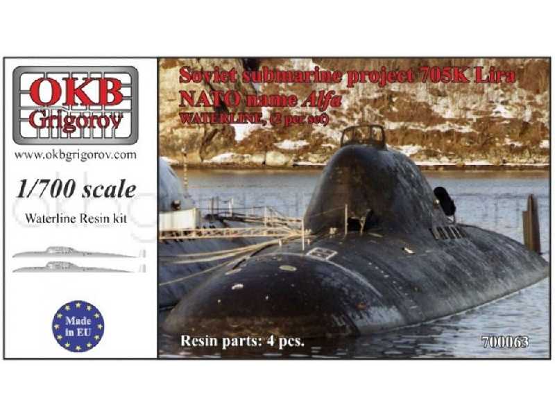 Soviet Submarine Project 705k Lira (Nato Name Alfa),waterline, (2 Per Set) - image 1