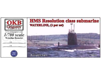 Hms Resolution Class Submarine,waterline, (2 Per Set) - image 1