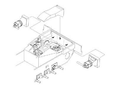 M1A Abrams  Engine set 1/72 for Hasegawa kit - image 1