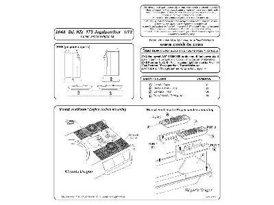 Sd.Kfz. 173 Jagdpanther  Engine cooling set for Dragon kit 1/72 - image 2