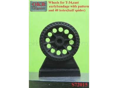 Wheels For T-34,cast, Early, Bandage With Pattern And 40 Apertures(Half Spider) - image 1